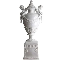 Ceramiche Ceccarelli Vaso Putti grande> Vasi Con Coperchio