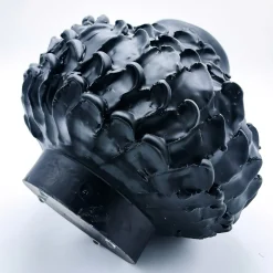 Daria Dazzan Vaso rotondo nero opaco Onda><noscript><img width=