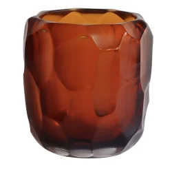 Micheluzzi Glass Vaso Rullo Ambra> Vasi Da Fiori