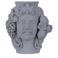 Stefania Boemi Vaso Sasà grigio chiaro> Vasi Figurativi