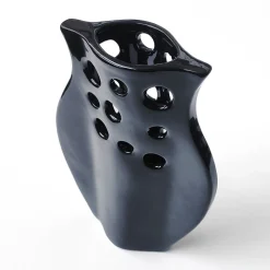 Franco Raggi Vaso Schiacciato 2 Nero><noscript><img width=