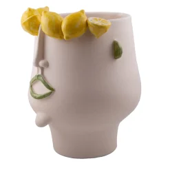 Patrizia Italiano Vaso Testa in Ceramica Multicolore Domitilla> Vasi Figurativi