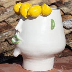 Patrizia Italiano Vaso Testa in Ceramica Multicolore Domitilla><noscript><img width=