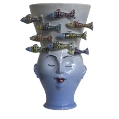 Alessandro Iudici Vaso Testa Pesci> Vasi Figurativi