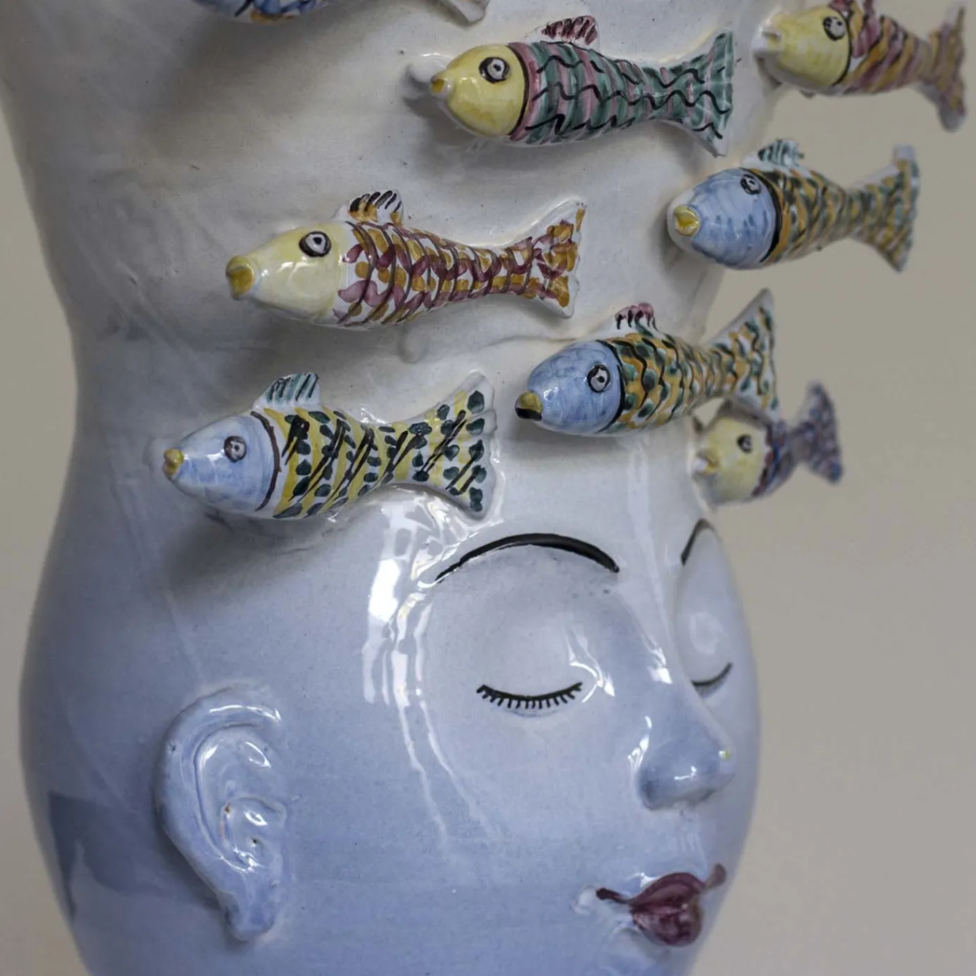 Alessandro Iudici Vaso Testa Pesci> Vasi Figurativi