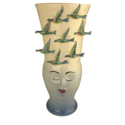 Alessandro Iudici Vaso Testa Sognatrice> Vasi Figurativi