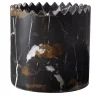 Editions Milano Vaso Triangoli Black&Gold Small di david/nicolas> Vasi Decorativi