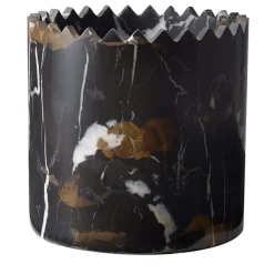 Editions Milano Vaso Triangoli Black&Gold Small di david/nicolas> Vasi Decorativi
