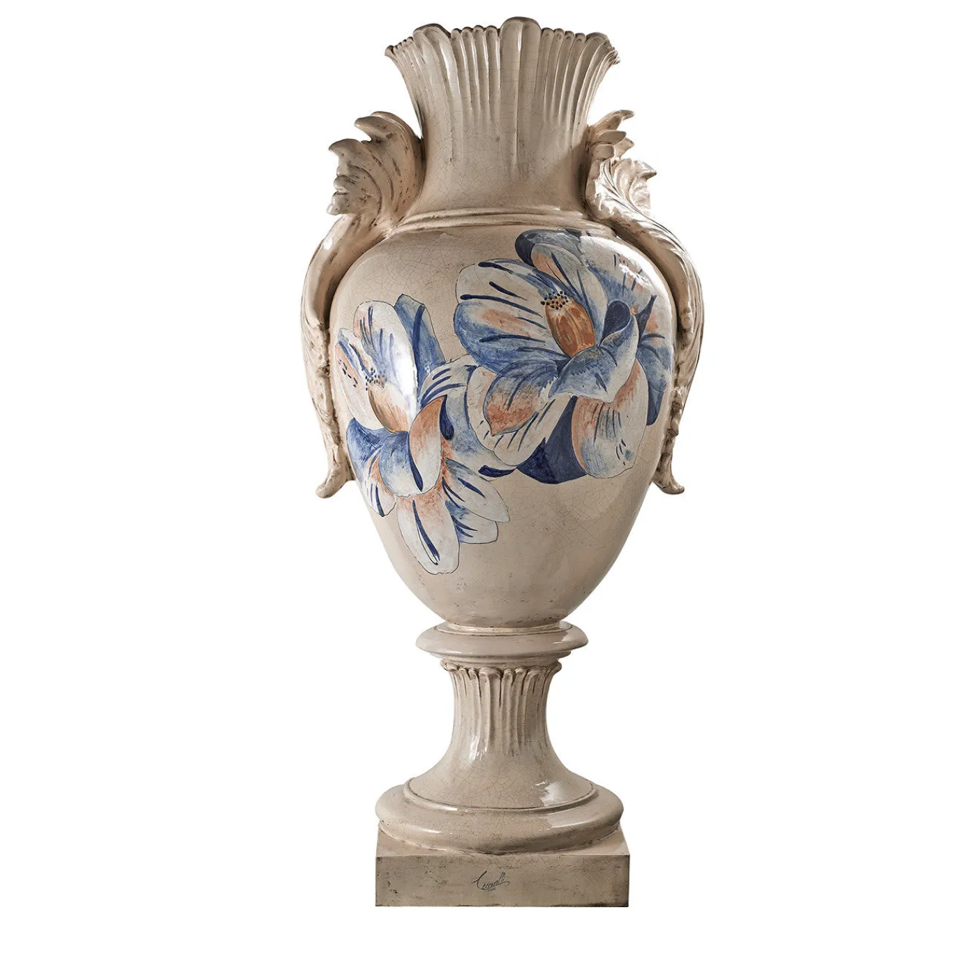Ceramiche Ceccarelli Vaso Tropical & Flowers Blue Lotus> Anfore