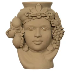 Stefania Boemi Vaso verde Cecì> Vasi Figurativi