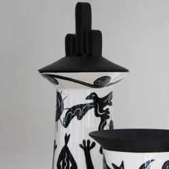 Rometti Vaso Xamen bianco e nero di Jean-Christophe Clair><noscript><img width=