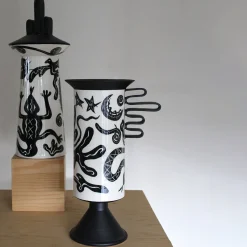 Rometti Vaso Xamen bianco e nero di Jean-Christophe Clair><noscript><img width=