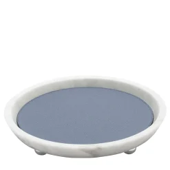 Giobagnara Vassoi piccoli e rotondi in pelle e marmo di Monza #5> Svuotatasche