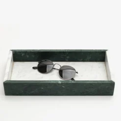 Otto e Mezzo Vassoio in marmo di Carrara e marmo verde #2> Arredo Bagno