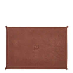 Il Bisonte Vassoio portavalori piccolo in pelle marrone> Svuotatasche