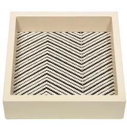 Riviere Vassoio quadrato per vassoi in cotone cerato Febe Small> Svuotatasche