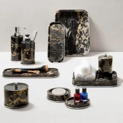 Giobagnara Vassoio rettangolare grande in marmo nero Positano> Arredo Bagno