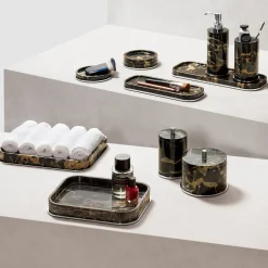 Giobagnara Vassoio rettangolare grande in marmo nero Positano><noscript><img width=