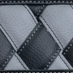 Marricreo Ventotene Videopoche rettangolare annodata in ecopelle grigio/nero> Svuotatasche