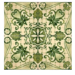 Studio Le Nid Verde Collina Set di 4 piastrelle #1> Piastrelle E Pavimenti