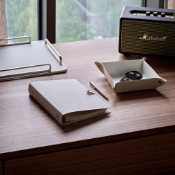 ADJ Style Vide poche in pelle bianca e panna cotta #2><noscript><img width=