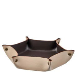 ADJ Style Vide Poche in pelle Cappuccino e Cioccolato> Svuotatasche