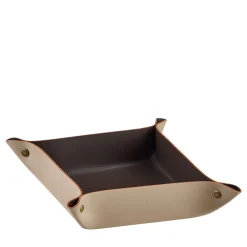 ADJ Style Vide poche in pelle Cappuccino e cioccolato #2> Svuotatasche