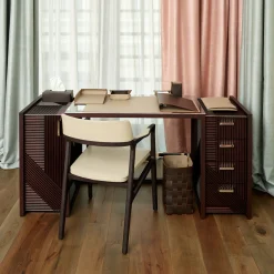 ADJ Style Vide poche in pelle Cappuccino e cioccolato #2><noscript><img width=