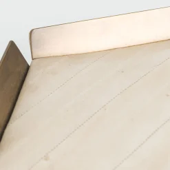 Selezioni Domus Vide Poche in Pelle di Anguila e Ottone Lucido Chiaro Nuance Crema><noscript><img width=