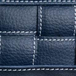 Marricreo Videopoche annodata in ecopelle blu di Ventotene> Svuotatasche