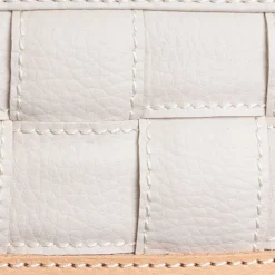 Marricreo Videopoche annodata in ecopelle color crema di Ventotene> Svuotatasche