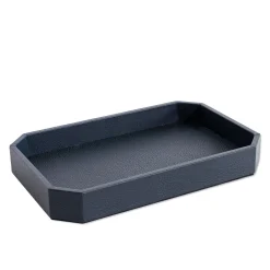 Cassigoli Vide-poche media Del Monte in legno e pelle blu Capri> Svuotatasche