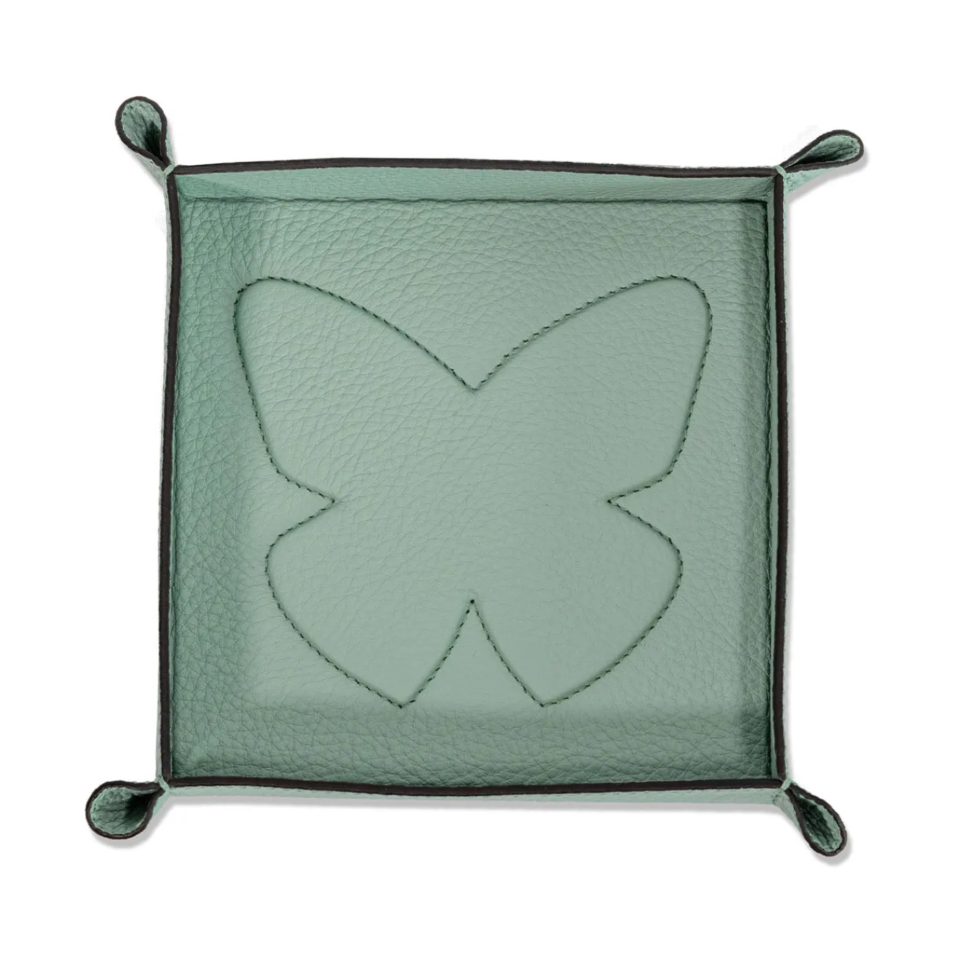 Cassigoli Vide-Poche Michelangelo Butterfly in pelle verde smeraldo> Svuotatasche
