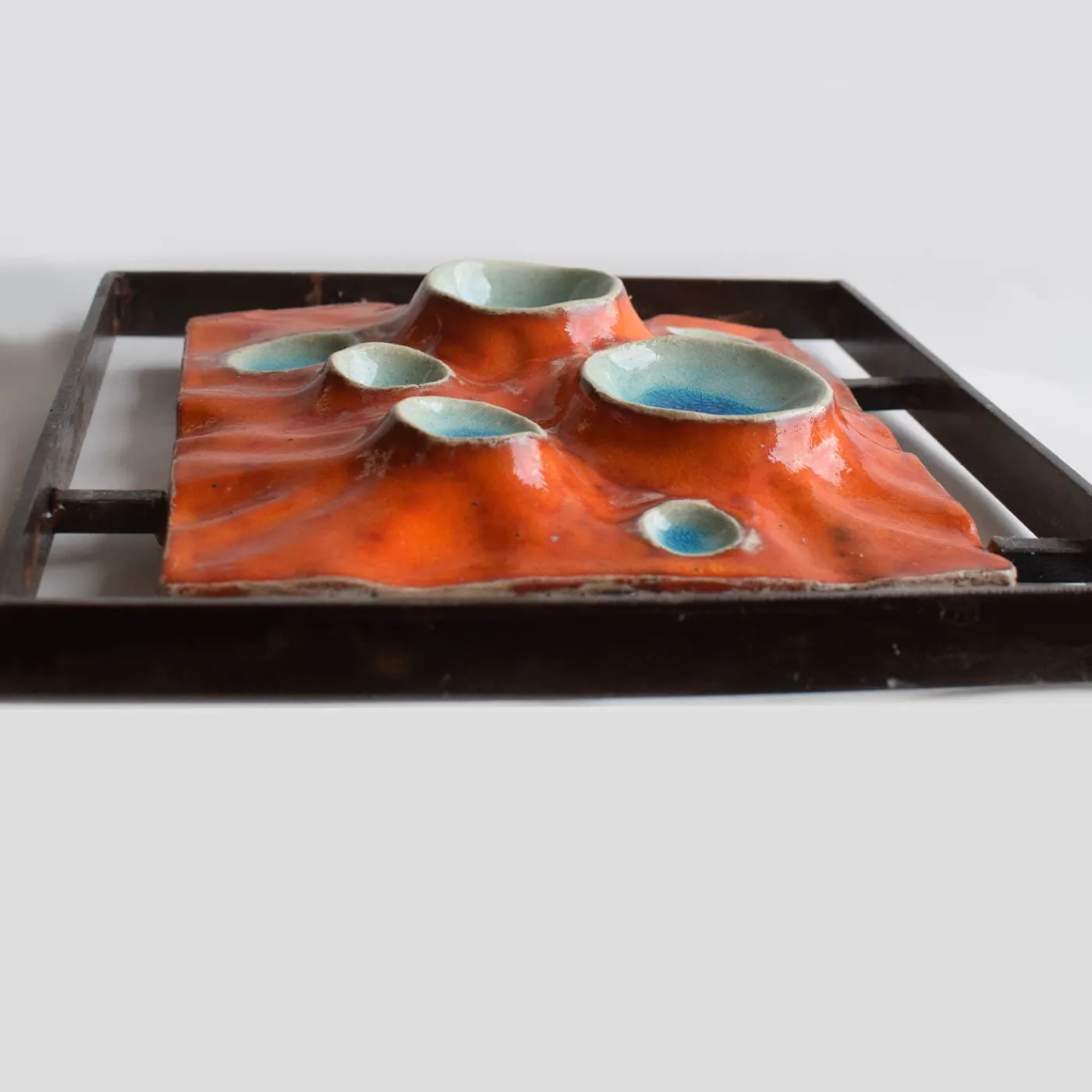 Todini Sculture Vulcani, pezzo d'arte in ceramica infuocata> Pannelli Decorativi