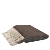LO Decor Zibelline 100% Cashmere Coperta marrone con frange> Coperte